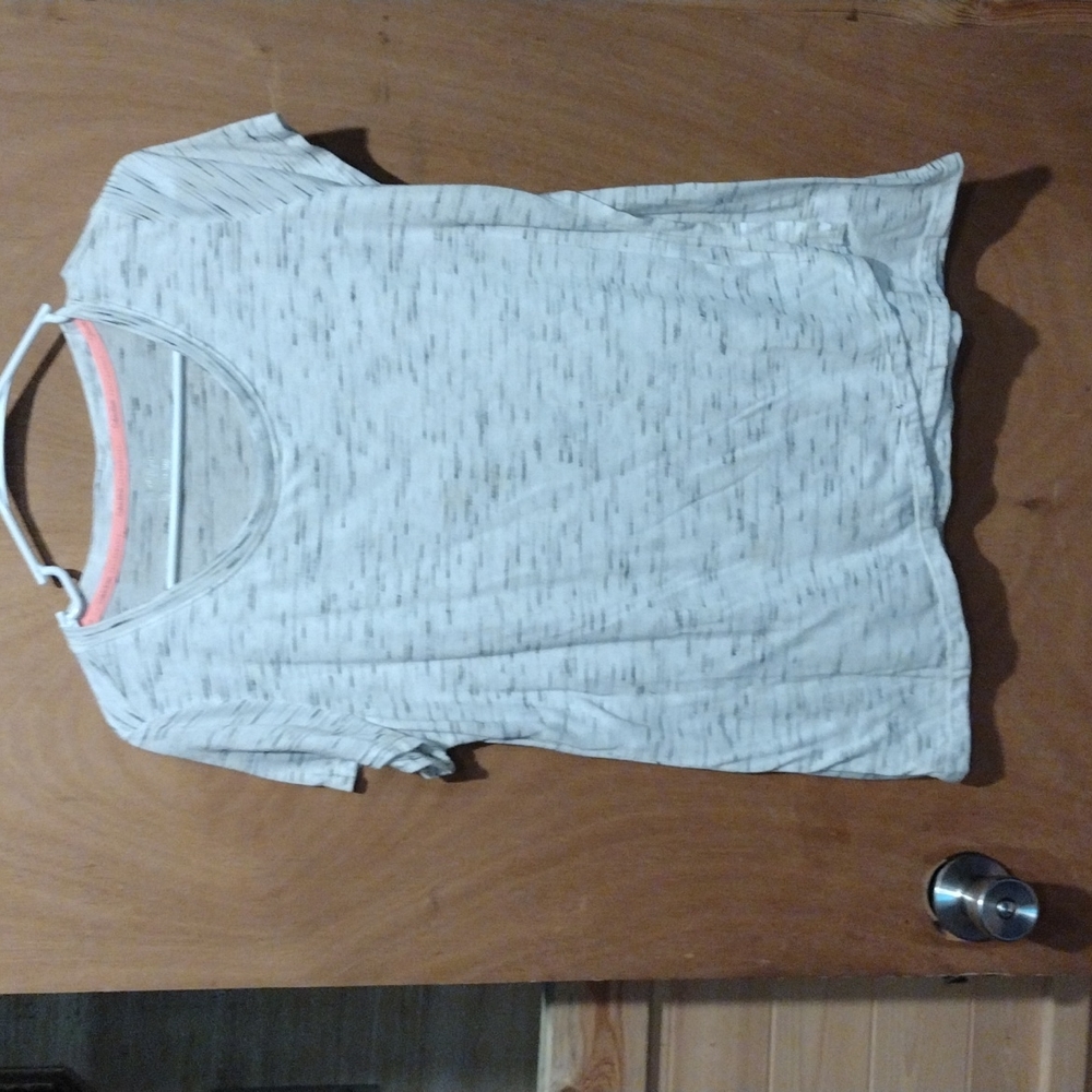 Calvin Klein Performance Top T-Shirt Gray White Wrap Size M Wicking